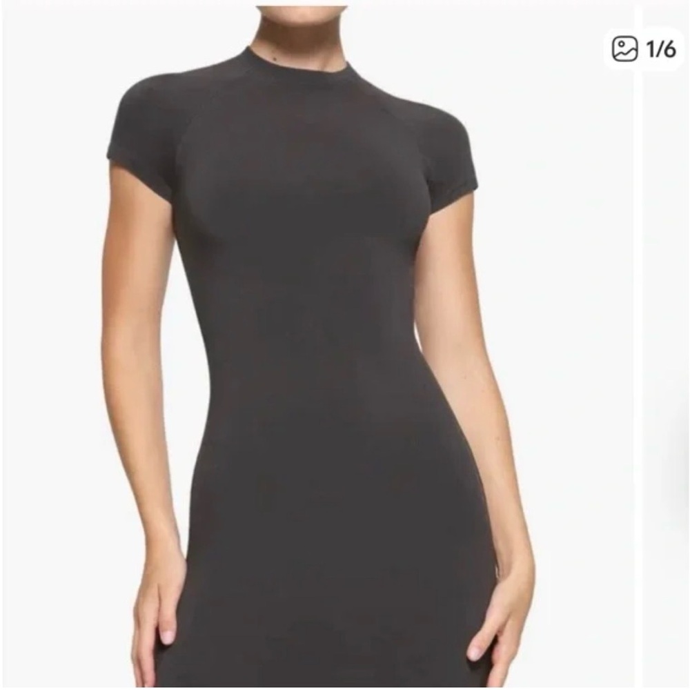 SKIMS Black Backless Dress